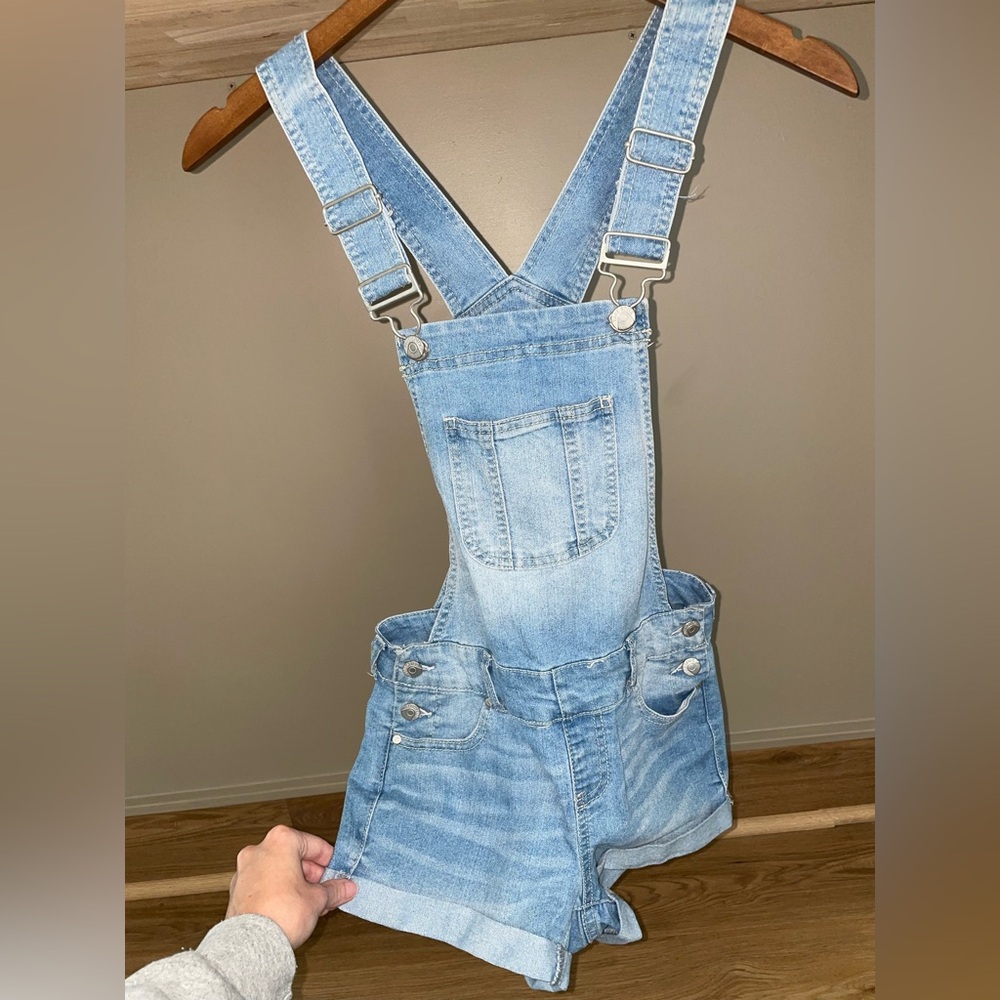Blue Spice Denim Short Overalls
